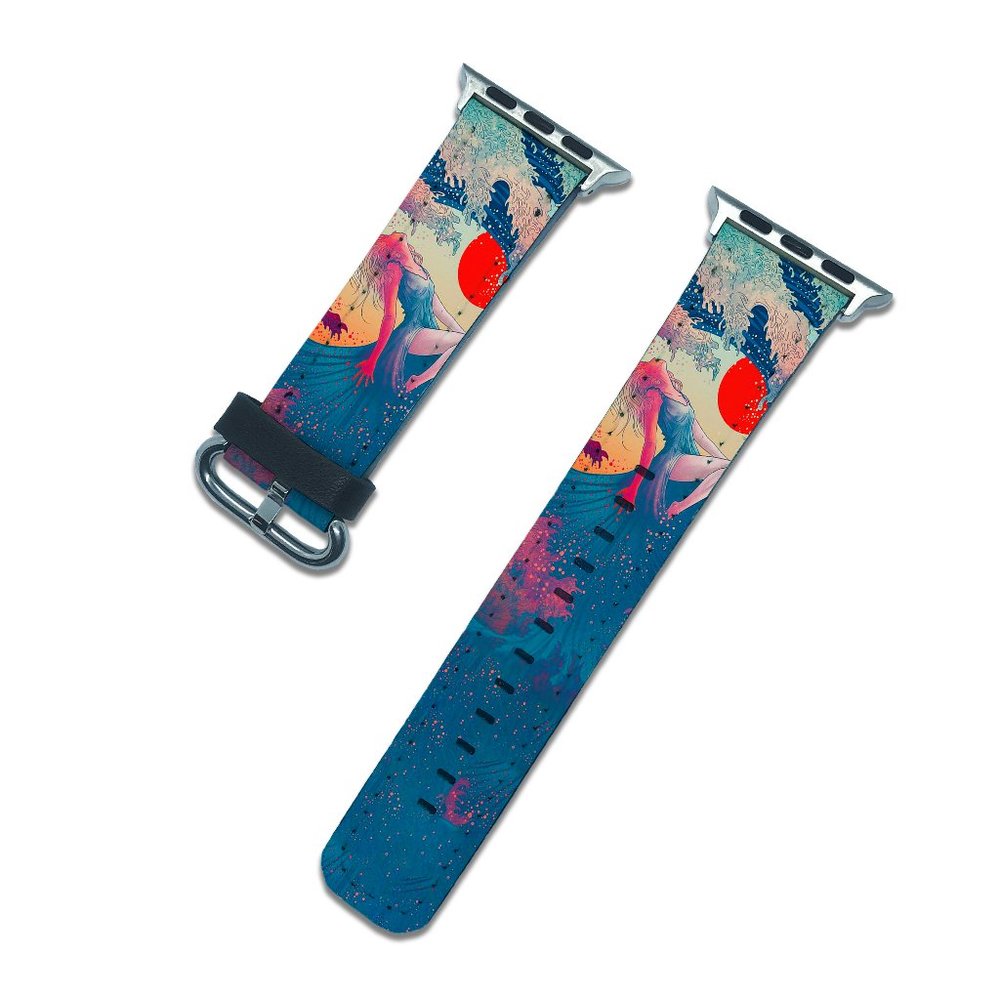 Japanese Kanagawa apple watch band series 7 6 5 SE 45 41 42 44 38 40 mm straps